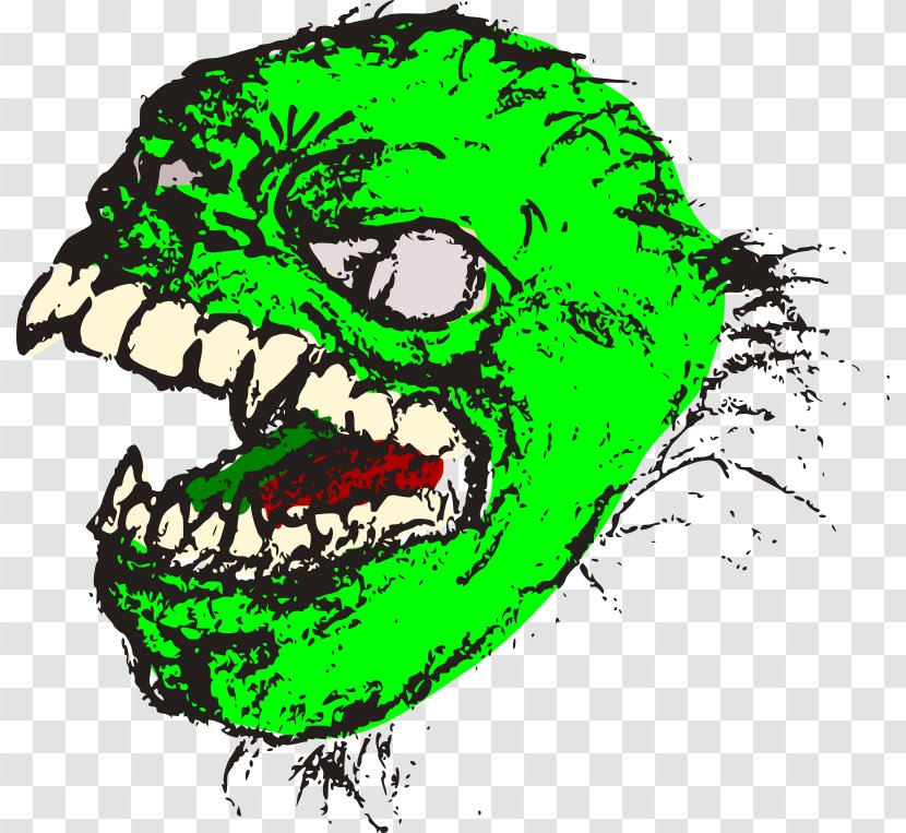 Drawing - Head - Horror Clipart Transparent PNG