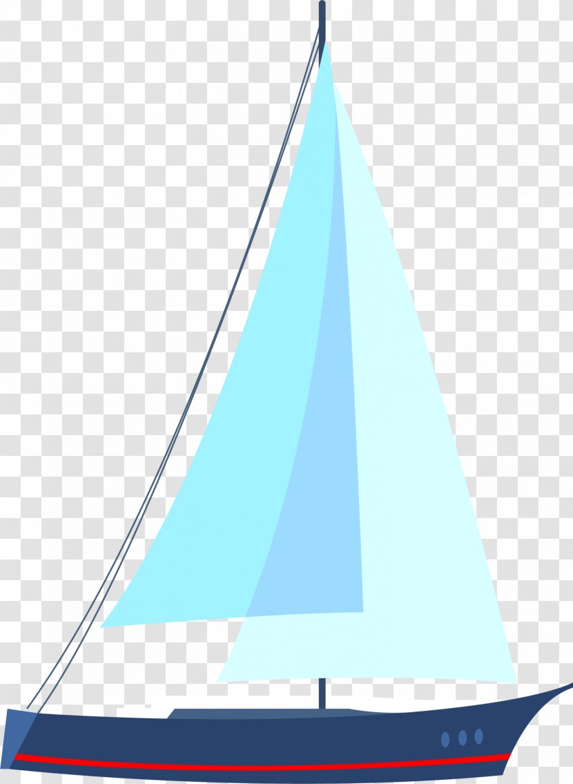 Sailing Ship Boat - Sail - Blue Transparent PNG