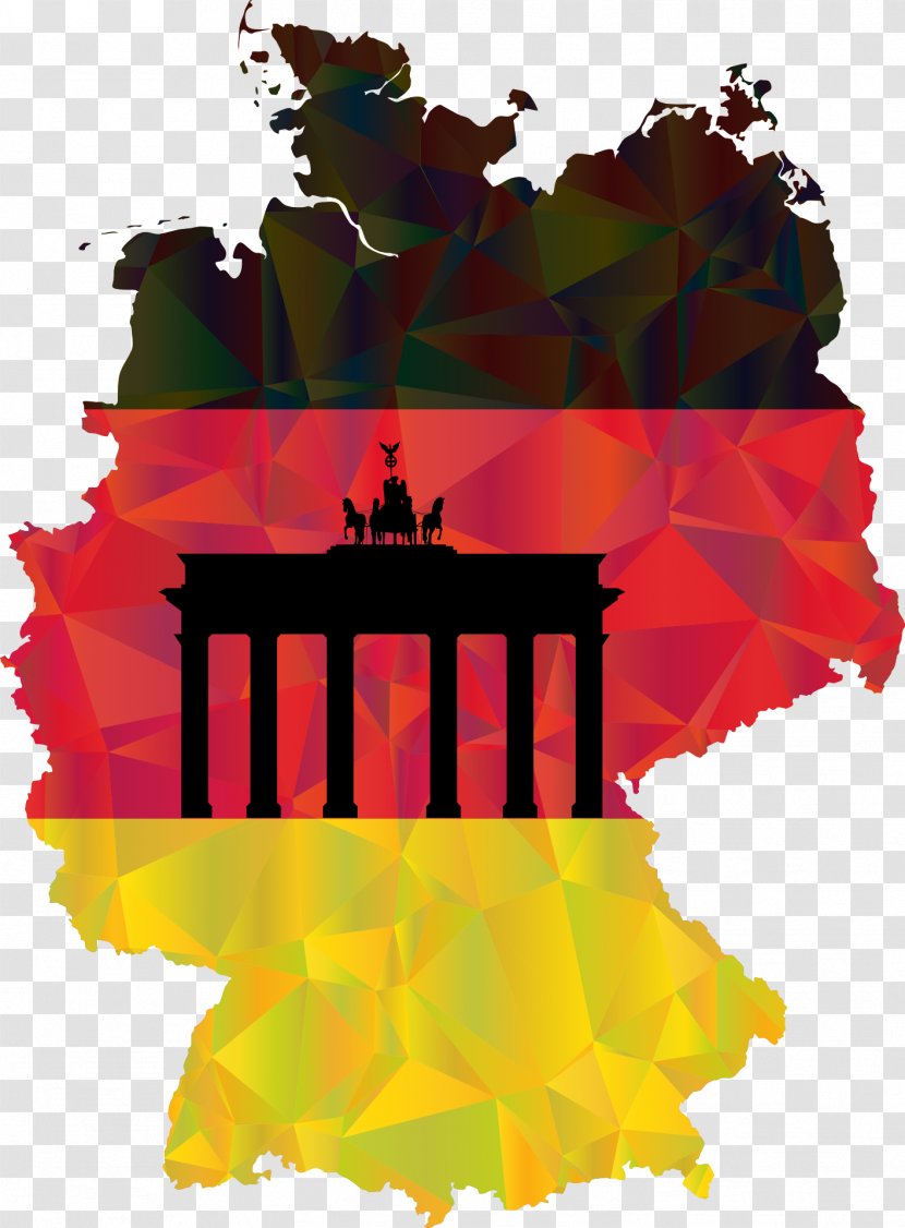 Flag Of Germany Map Clip Art - Leaf Transparent PNG