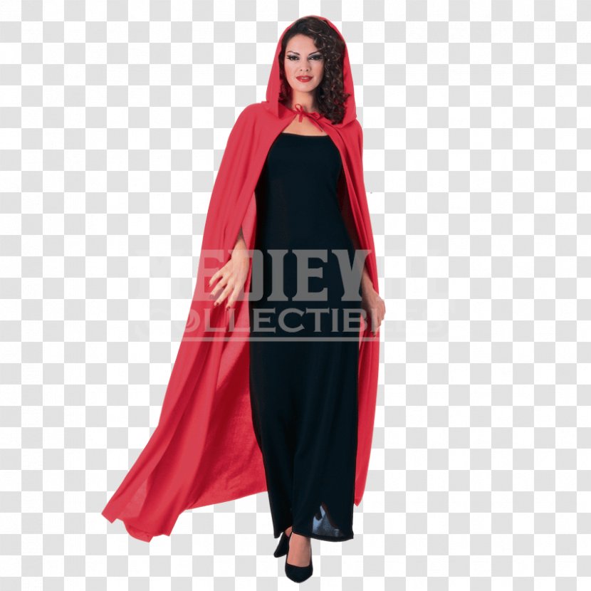 Robe Cape Costume Cloak Hood - Red Transparent PNG