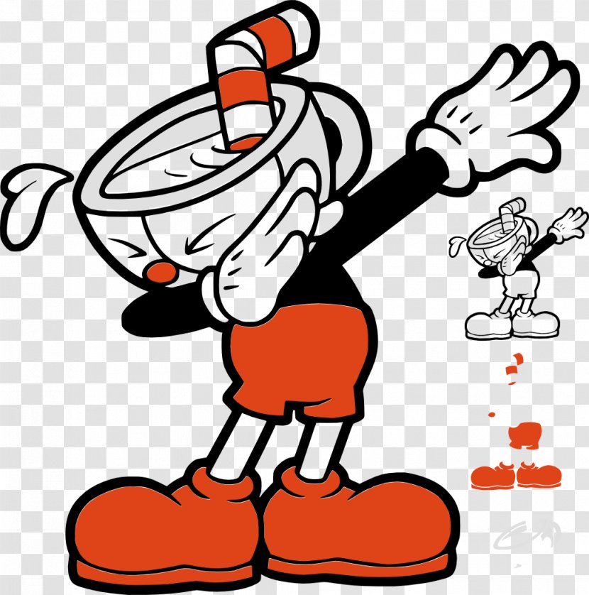 Cuphead Bendy And The Ink Machine T-shirt Dab Try Not To Laugh - Undertale Transparent PNG
