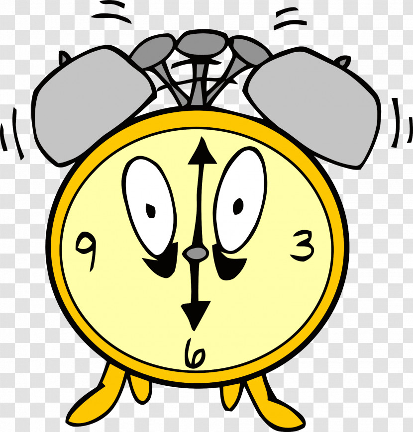 Yellow Cartoon White Black Facial Expression Transparent PNG