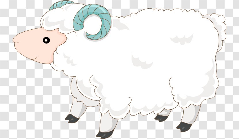 Sheep Cattle Clip Art - Silhouette - Vector Cartoon Transparent PNG