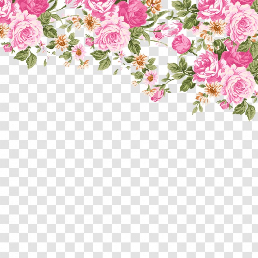 Wedding Invitation Paper Stationery Zazzle Clip Art - Plant - Hand-painted Roses Border Transparent PNG