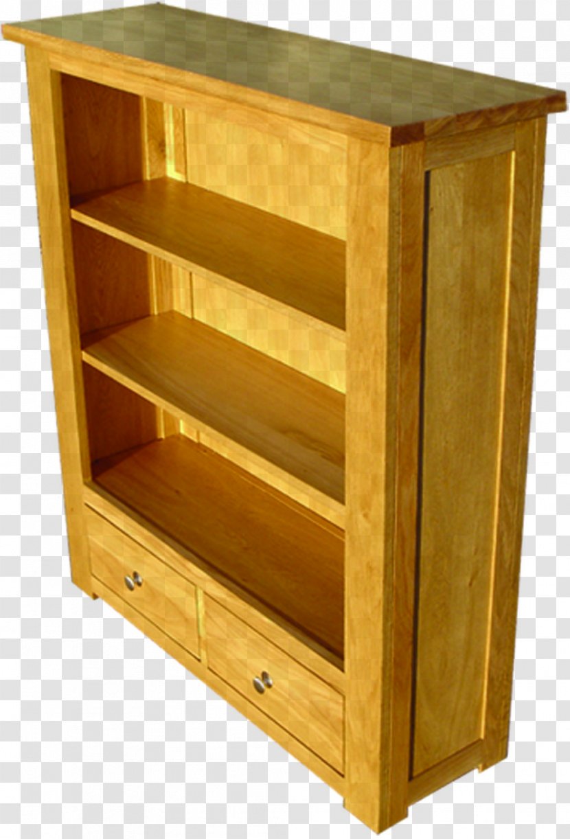 Furniture Bookcase Shelf Drawer Cupboard - Cartoon - Oak Transparent PNG