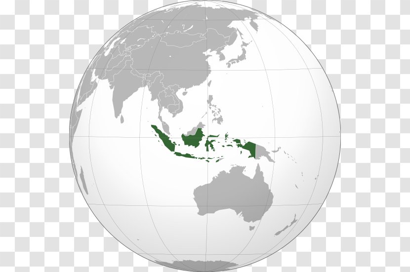 Indonesia World Map Globe - Indonesian Wikipedia Transparent PNG