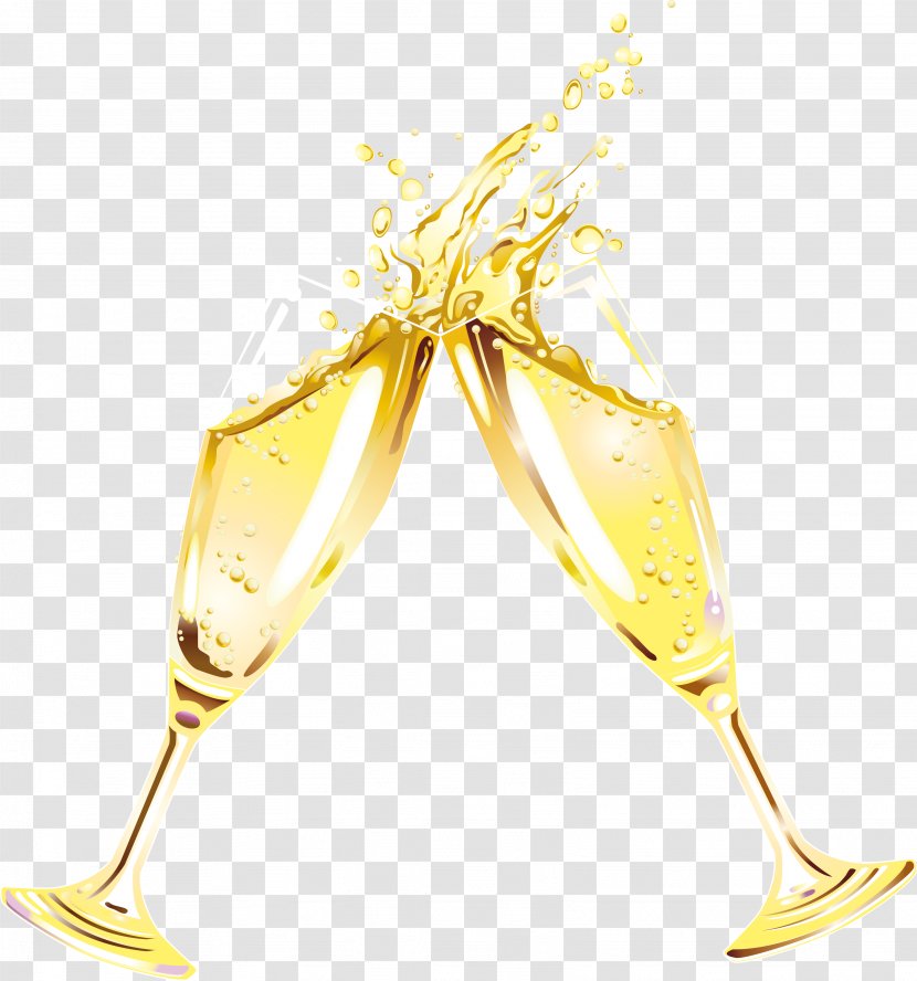 Champagne Wine G.H. Mumm Et Cie - New Year - Glass Transparent PNG
