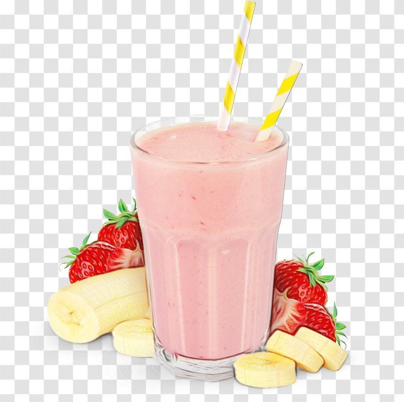 Milkshake - Wet Ink - Batida Strawberry Transparent PNG