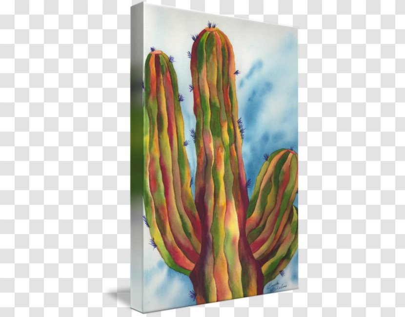 Watercolor Painting Abstract Art Fine Saguaro - Watercolour Cactus Transparent PNG