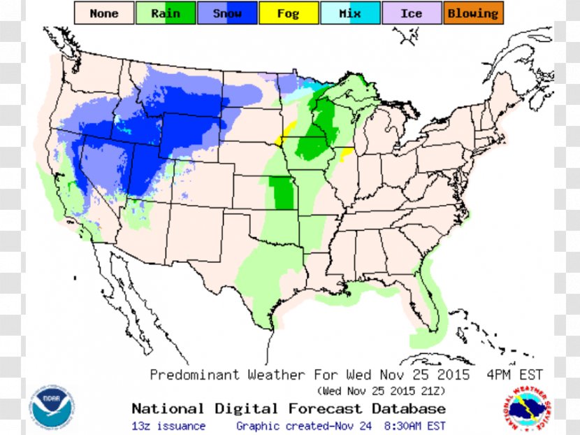 Weather Forecasting National Service Map Oceanic And Atmospheric Administration - Temperature Transparent PNG