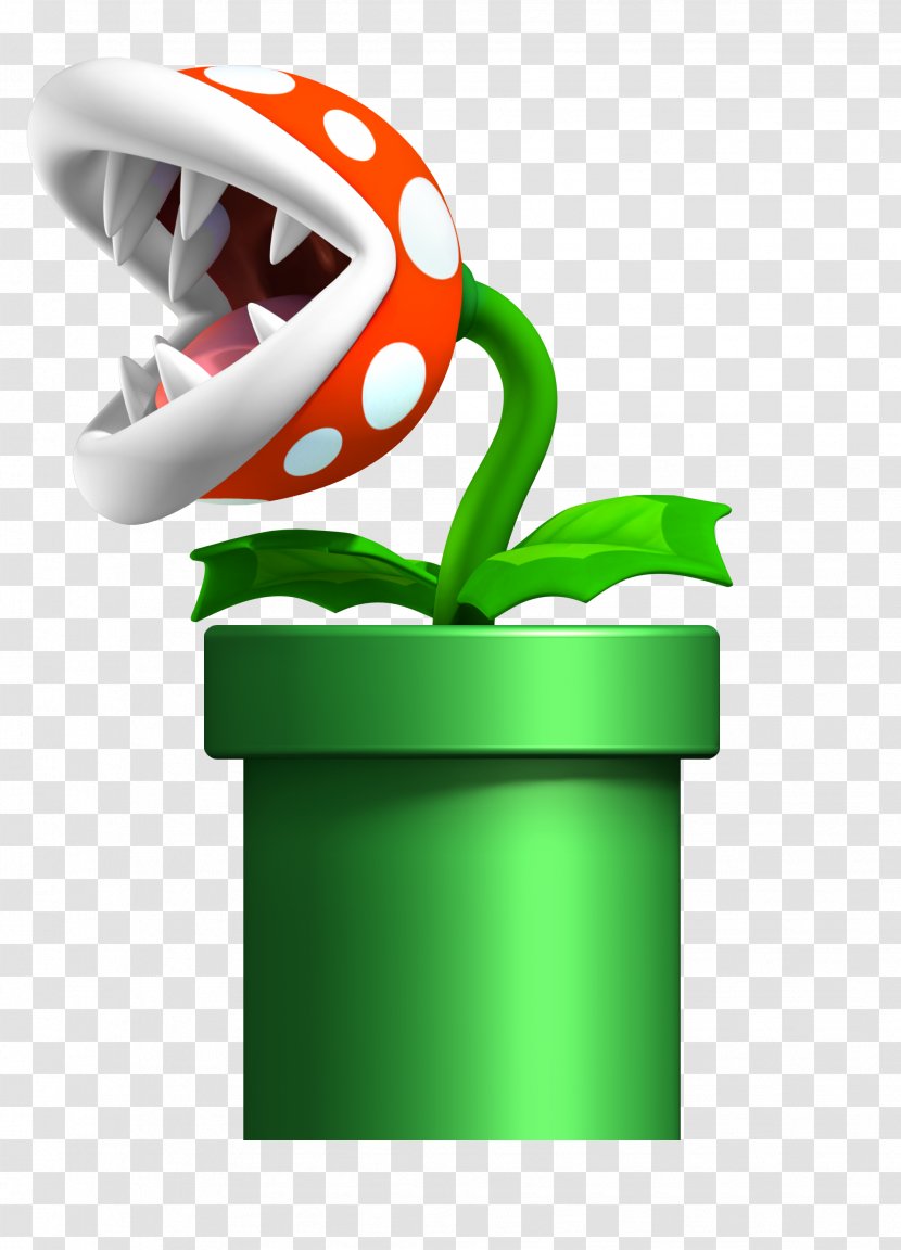 New Super Mario Bros. U 3 - Piranha - Power Plants Transparent PNG