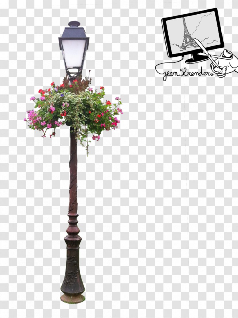 Street Light Lamp Electric - Floral Transparent PNG
