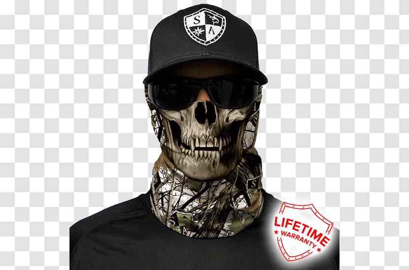 Military Camouflage Skull Face Shield - Neck Transparent PNG