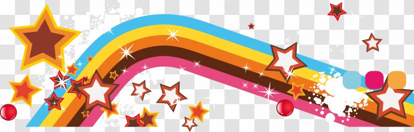 Streamers Star Pattern - Color - Fundal Transparent PNG