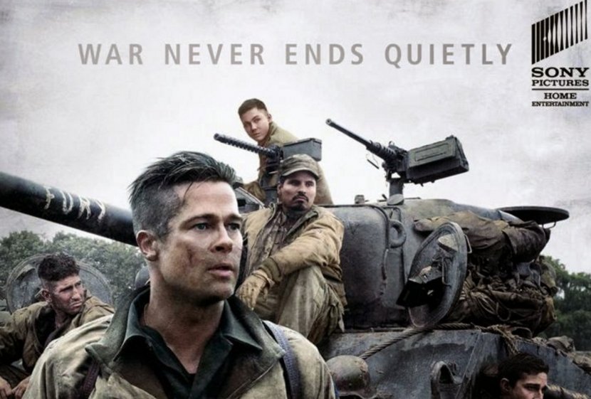 Brad Pitt Hollywood Fury Wardaddy Film - Troop Transparent PNG