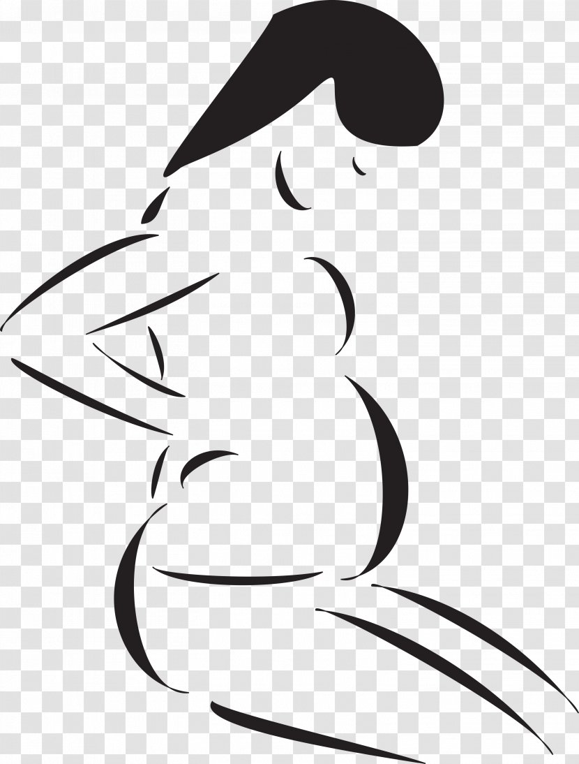 Pregnancy Chiropractic Infant Knee Pain Clip Art - Black Transparent PNG