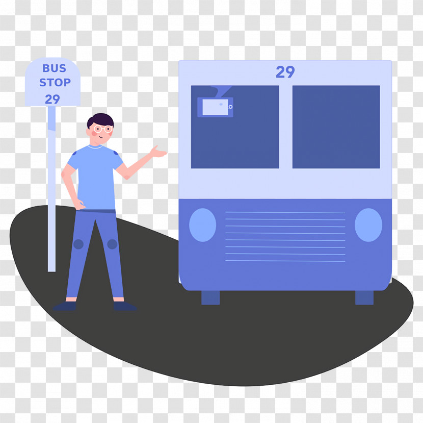 Transport Bus Stop Man Bus Communication Logo Transparent PNG