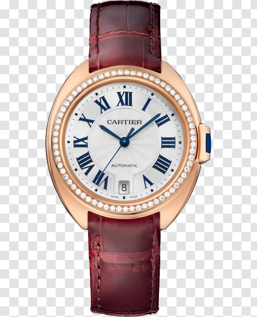 Cartier Watch Colored Gold Movement - Strap - Span And Div Transparent PNG