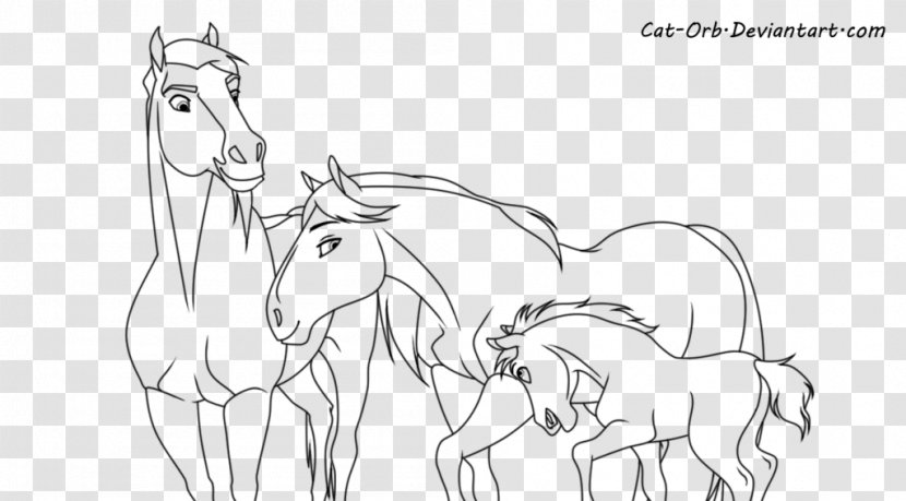 American Paint Horse Stallion Foal Horses Coloring Book - Wildlife - Spirit Riding Free Transparent PNG