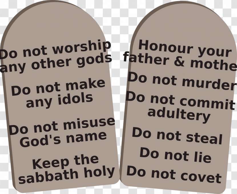 Tablets Of Stone Bible Ten Commandments Clip Art - Tablet Transparent PNG
