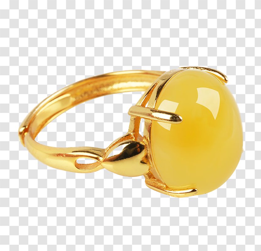 Ring Gemstone Amber Topaz - Jewellery Transparent PNG