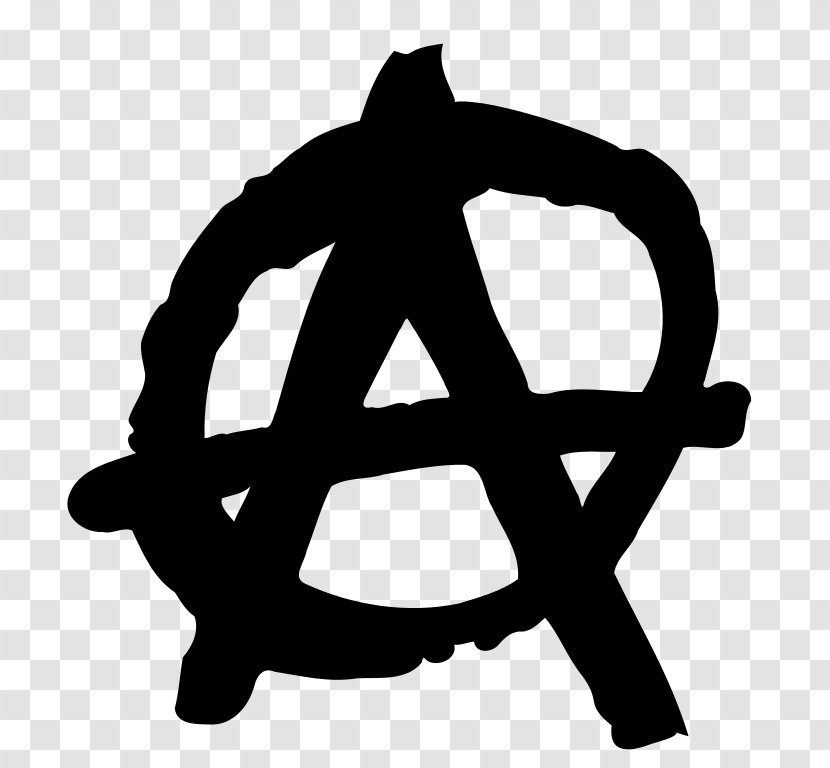 Anarchism Anarchy Symbol Anarchist Communism - Black And White Transparent PNG