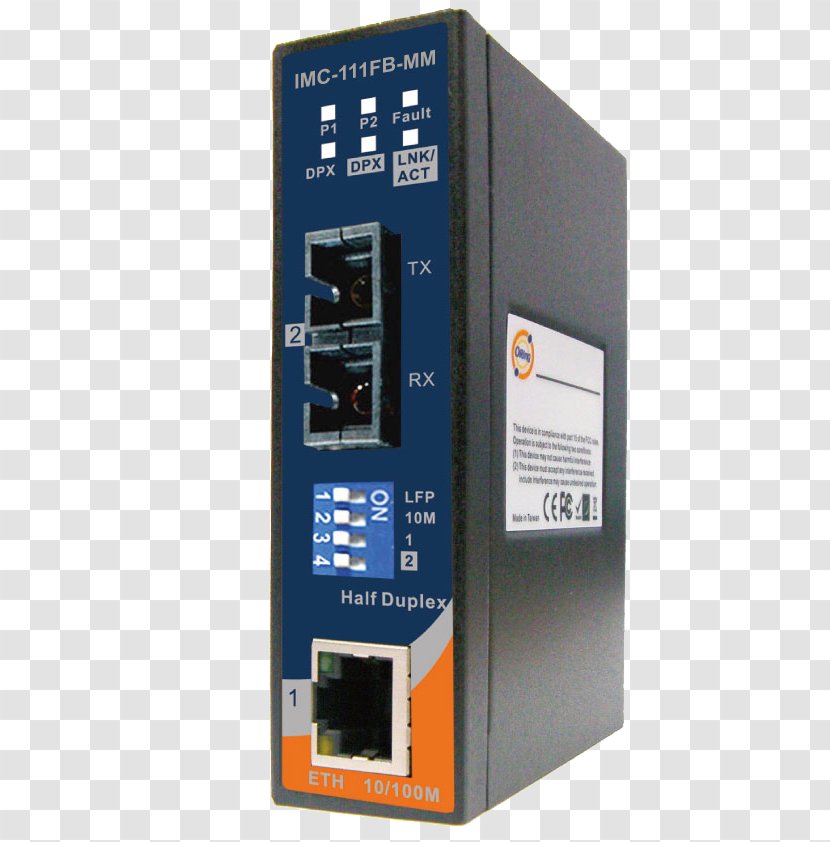 Circuit Breaker Fiber Media Converter Ethernet Optical 100BASE-FX - Technology - Imc Transparent PNG