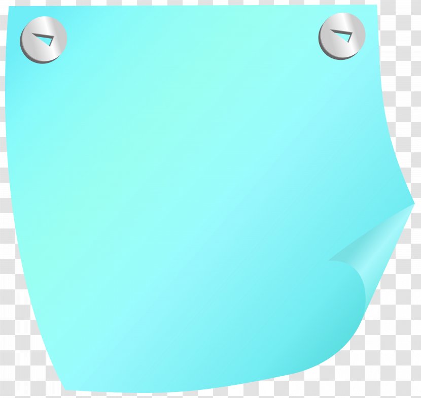 Turquoise Teal - Sticky Notes Transparent PNG