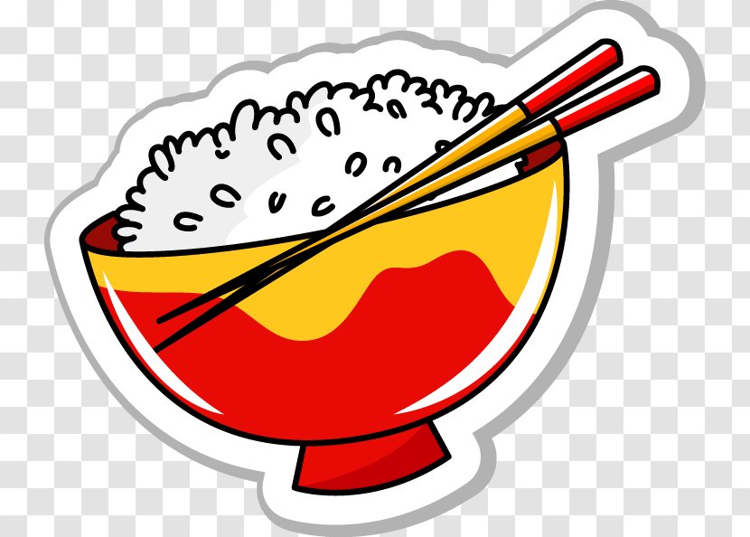 Takikomi Gohan Cooked Rice Sushi Bowl - Hand-painted Cartoon Pattern Transparent PNG
