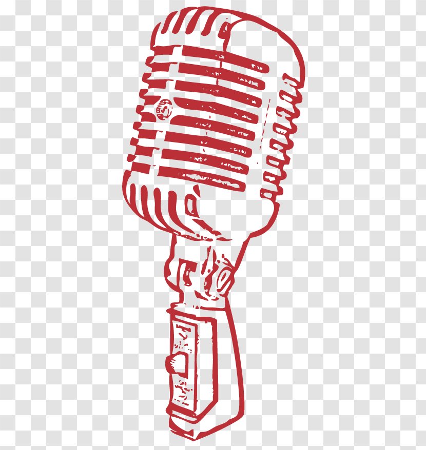 Microphone Drawing - Red Transparent PNG