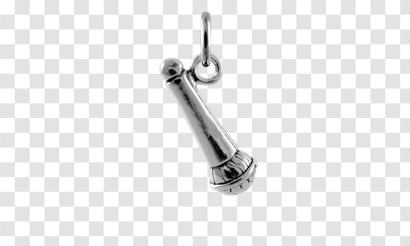 Charms & Pendants Silver Body Jewellery - Pendant - Microphone Transparent PNG