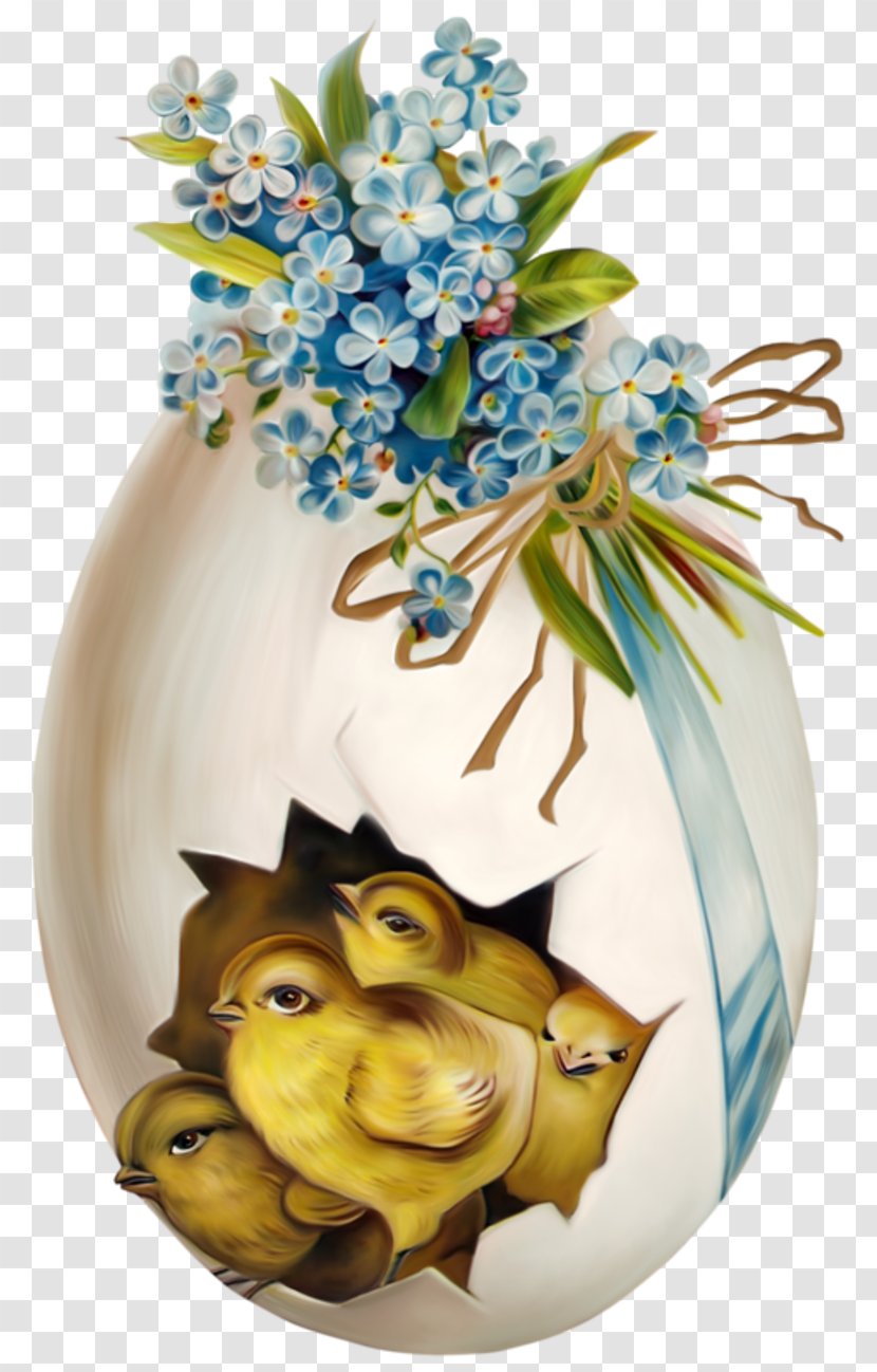 Easter Egg Chicken - Flower - Border Cut Button Transparent PNG