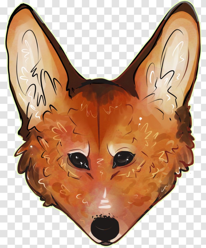 Red Fox Whiskers Snout Mask Transparent PNG