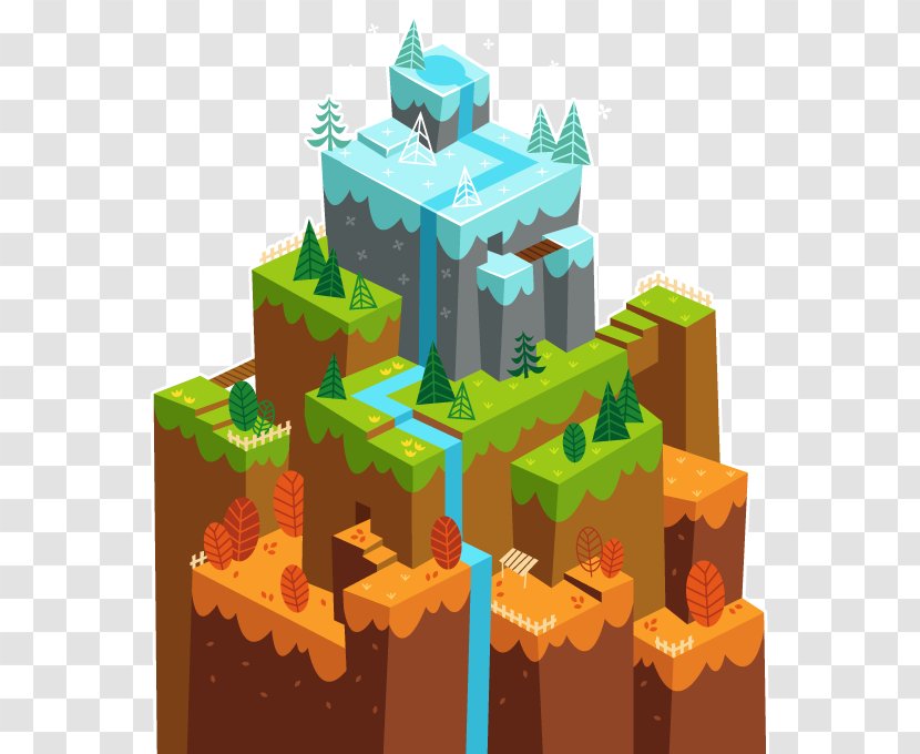 Monument Valley Isometric Graphics In Video Games And Pixel Art Tile-based Game Low Poly - Concept - Town Transparent PNG