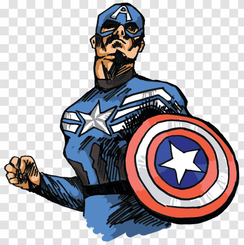 Captain America Superhero Cartoon Character Clip Art - Fiction Transparent PNG