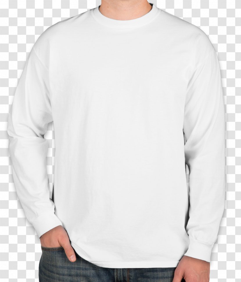 Long-sleeved T-shirt Gildan Activewear - Top - White Shirt Transparent PNG