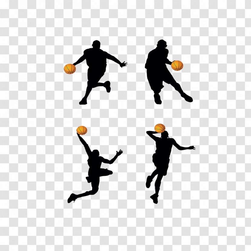 Basketball Player Backboard Clip Art - Silhouette - Classic Action Transparent PNG