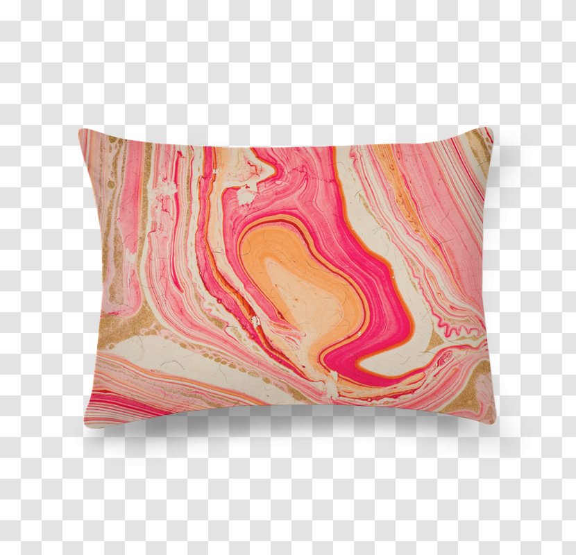 Throw Pillows Paper Cushion Pink - Watercolor Stroke Transparent PNG