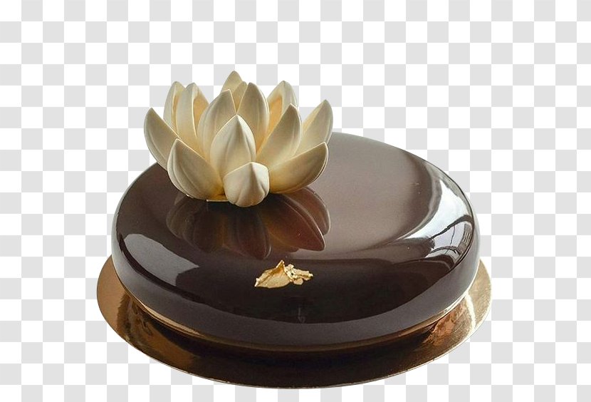 Chocolate Cake Torte Icing Mousse Petit Four - Bavarian Cream - Lotus Transparent PNG