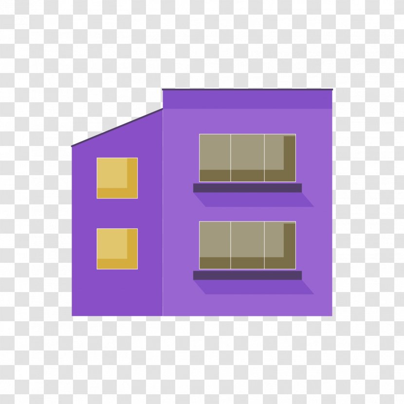 Purple Architecture - Two Storey Model Transparent PNG