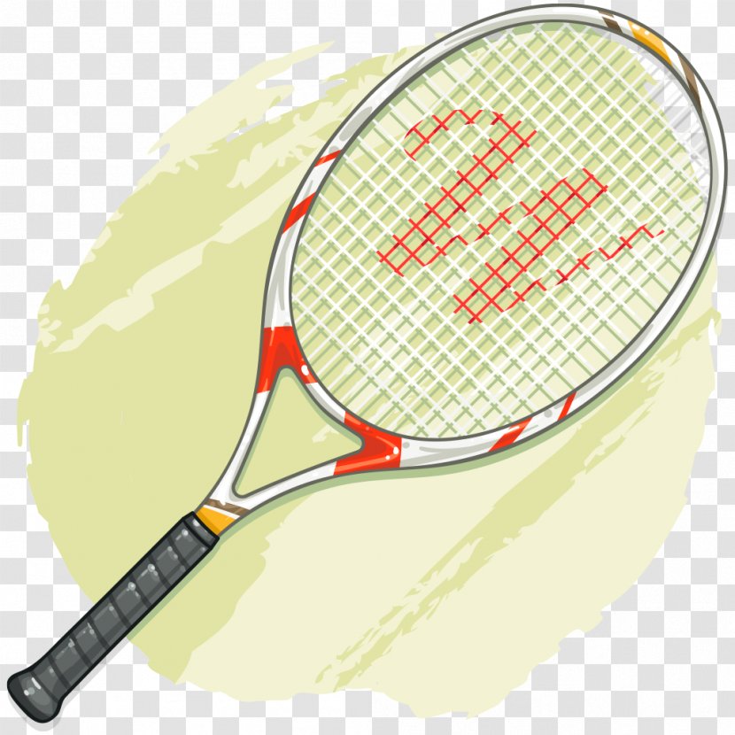 Racket Rakieta Tenisowa Tennis String - Cartoon Transparent PNG