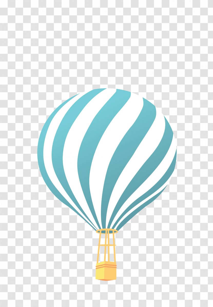 Hot Air Balloon - Photography - Vector Blue And White Strip Transparent PNG