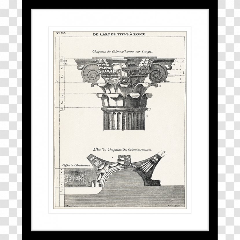 Pantheon Arch Of Titus Colosseum Architecture Cornice - Printmaking Transparent PNG