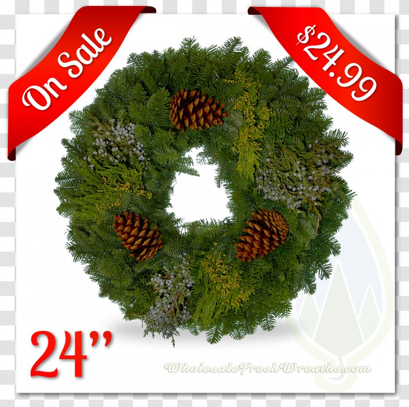 Wreath Christmas Decoration Garland Ornament - Cedar - Pine Cone Transparent PNG