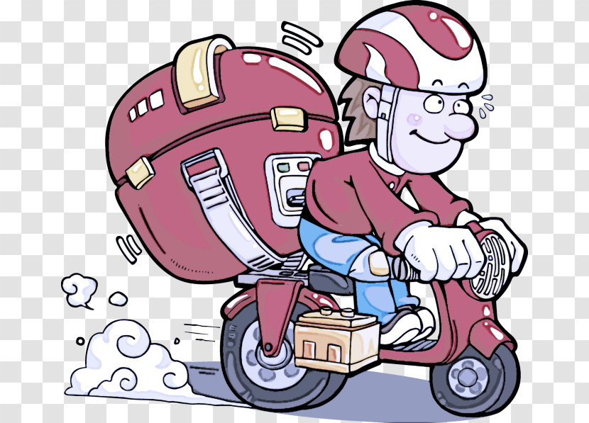 Cartoon Food Delivery Take-out Drawing Poster Transparent PNG