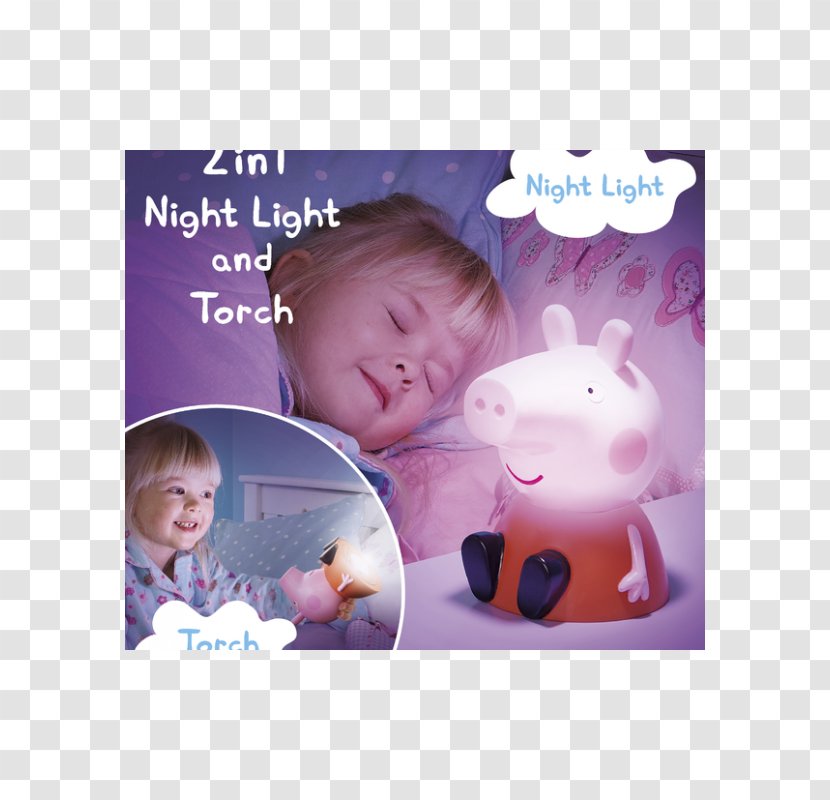 Peppa Pig Nightlight Lamp Child - Violet - Light Transparent PNG