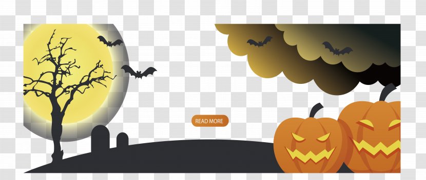 Halloween Banner Illustration - Table - Banners Transparent PNG
