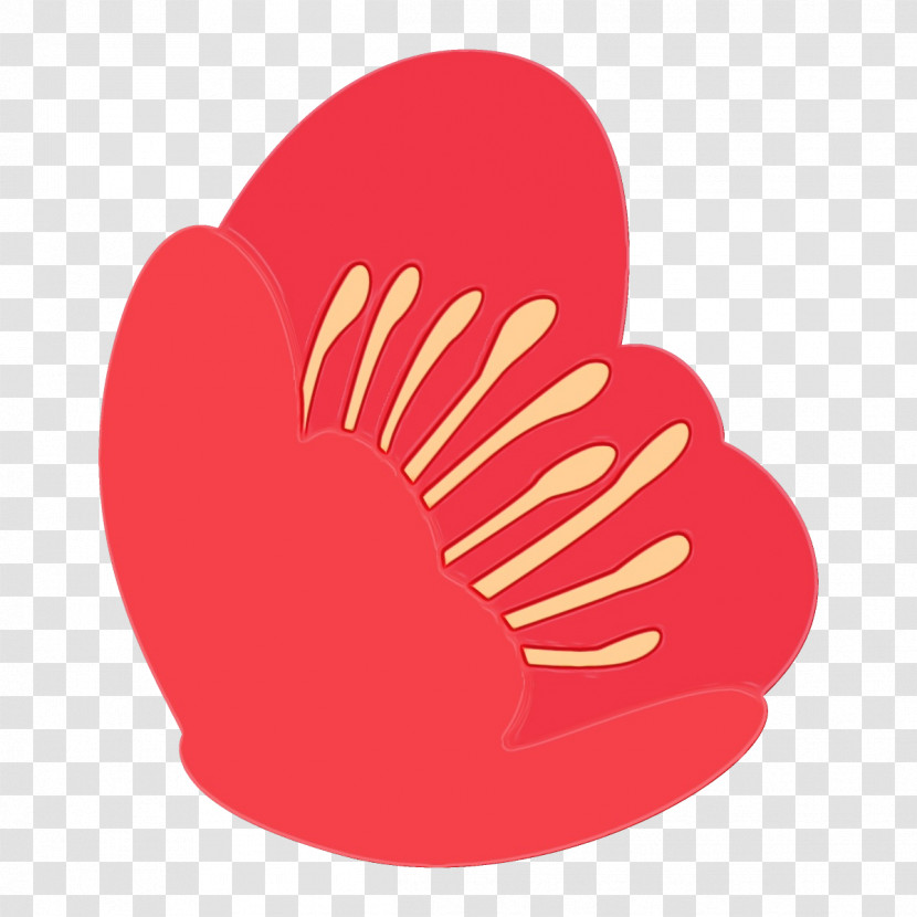 Red Hand Logo Plant Heart Transparent PNG