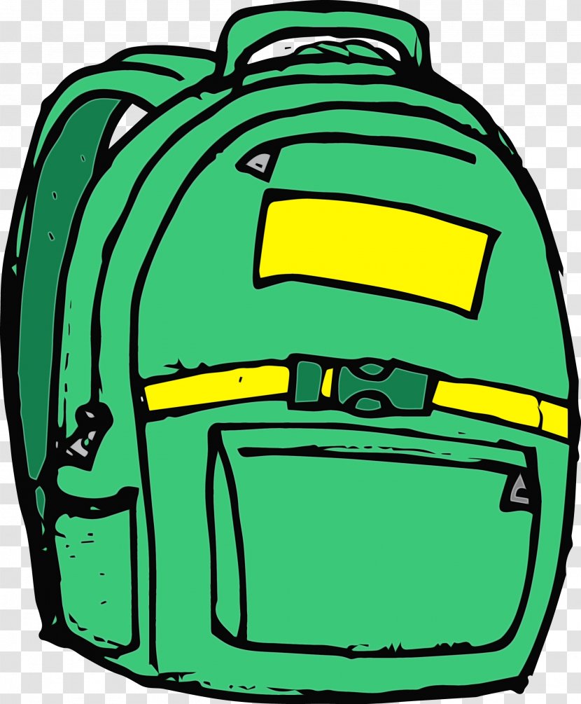 Green Luggage And Bags Backpack Bag - Wet Ink Transparent PNG