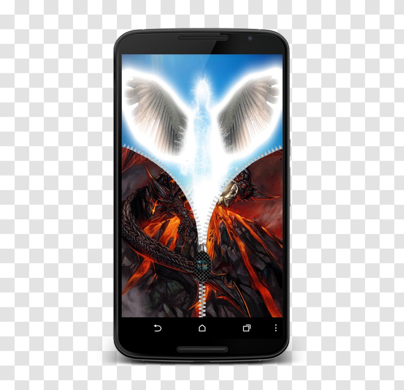 World Of Warcraft Fan Art Electronics - Portable Communications Device - Angel And Demon Transparent PNG